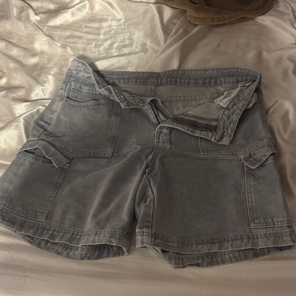 Gray Women's Cargo Shorts